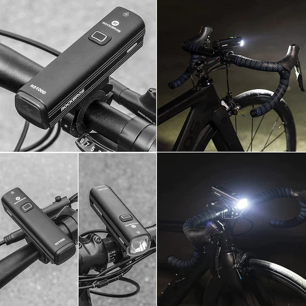 ROCKBROS Bicycle Light 1000 Lumens - USB Rechargeable & Waterproof